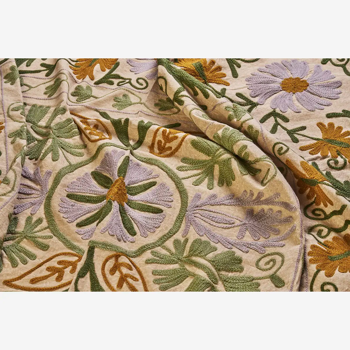 SUZANI EMBROIDERED COTTON THROW
