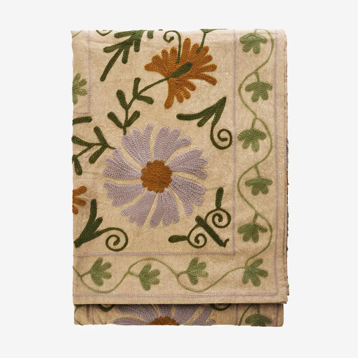 SUZANI EMBROIDERED COTTON THROW
