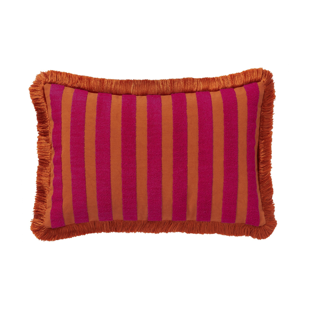 Kussen Jackie - Roest & Fuchsia (60x40cm)