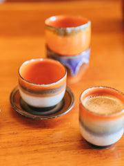 70s ceramics: saucer dark roast