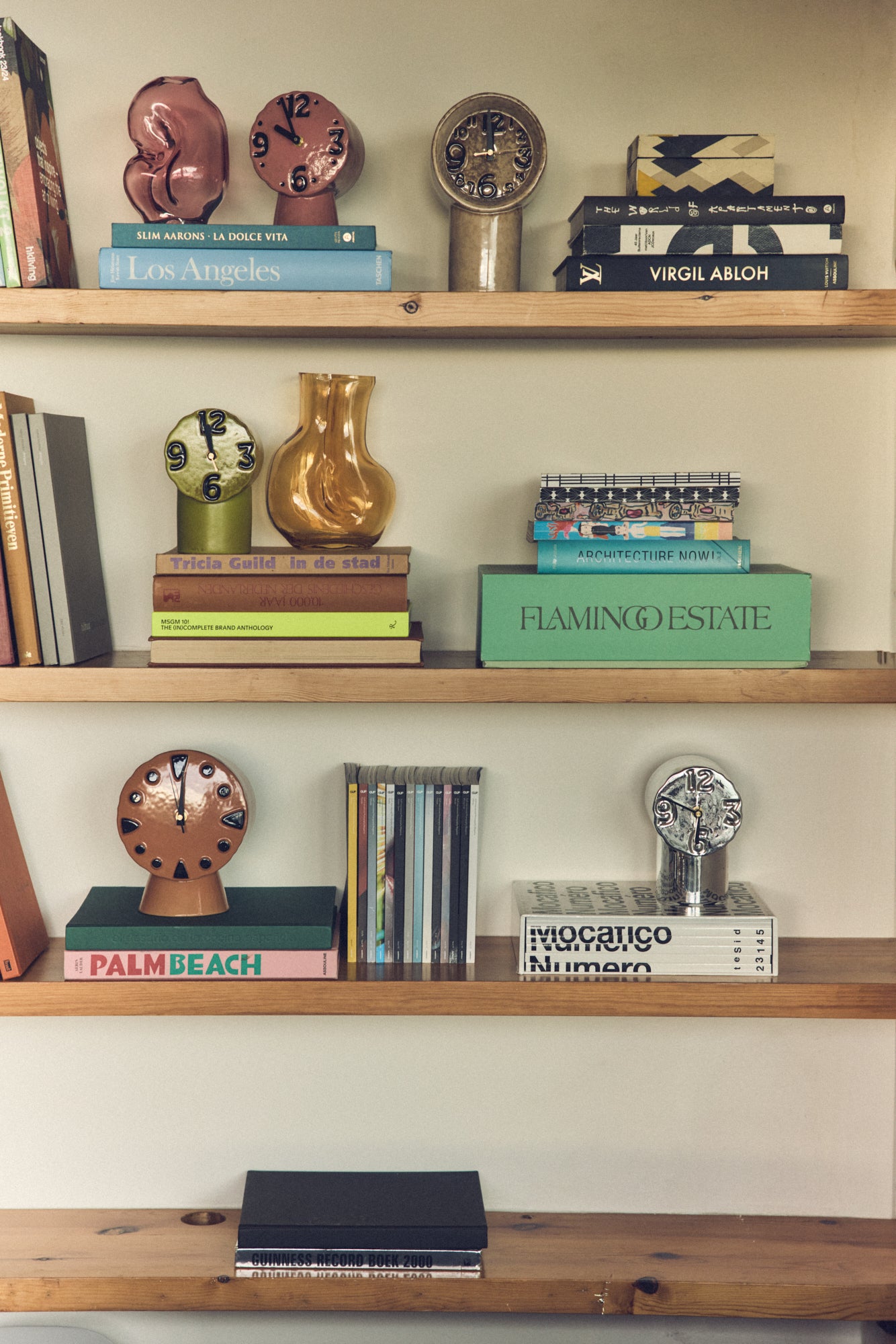 HKliving retro ceramic clock chrome