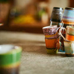 70s ceramics: espresso mugs, retro (set of 4)