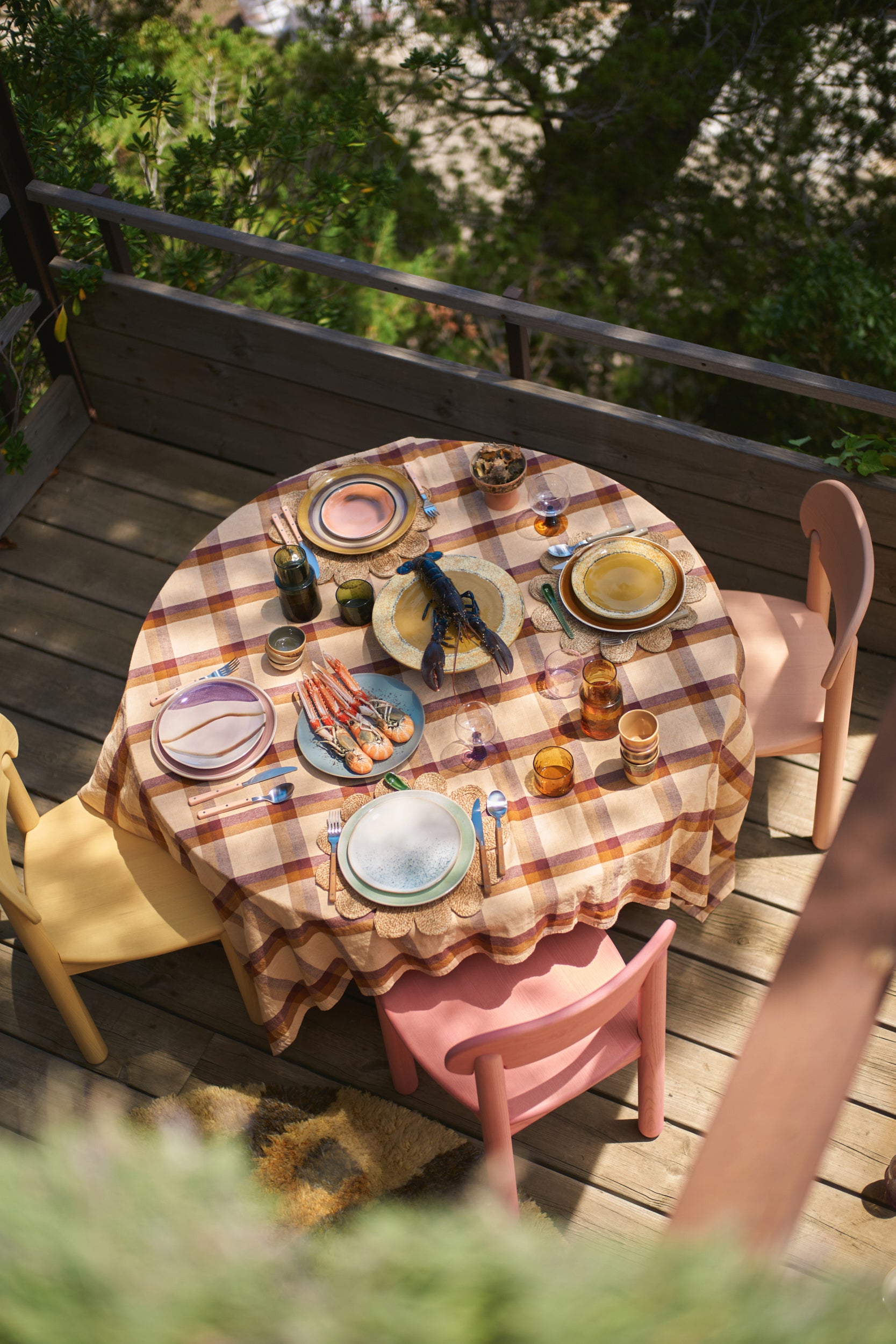 70s ceramics: XS bowls, marine (set of 4)
