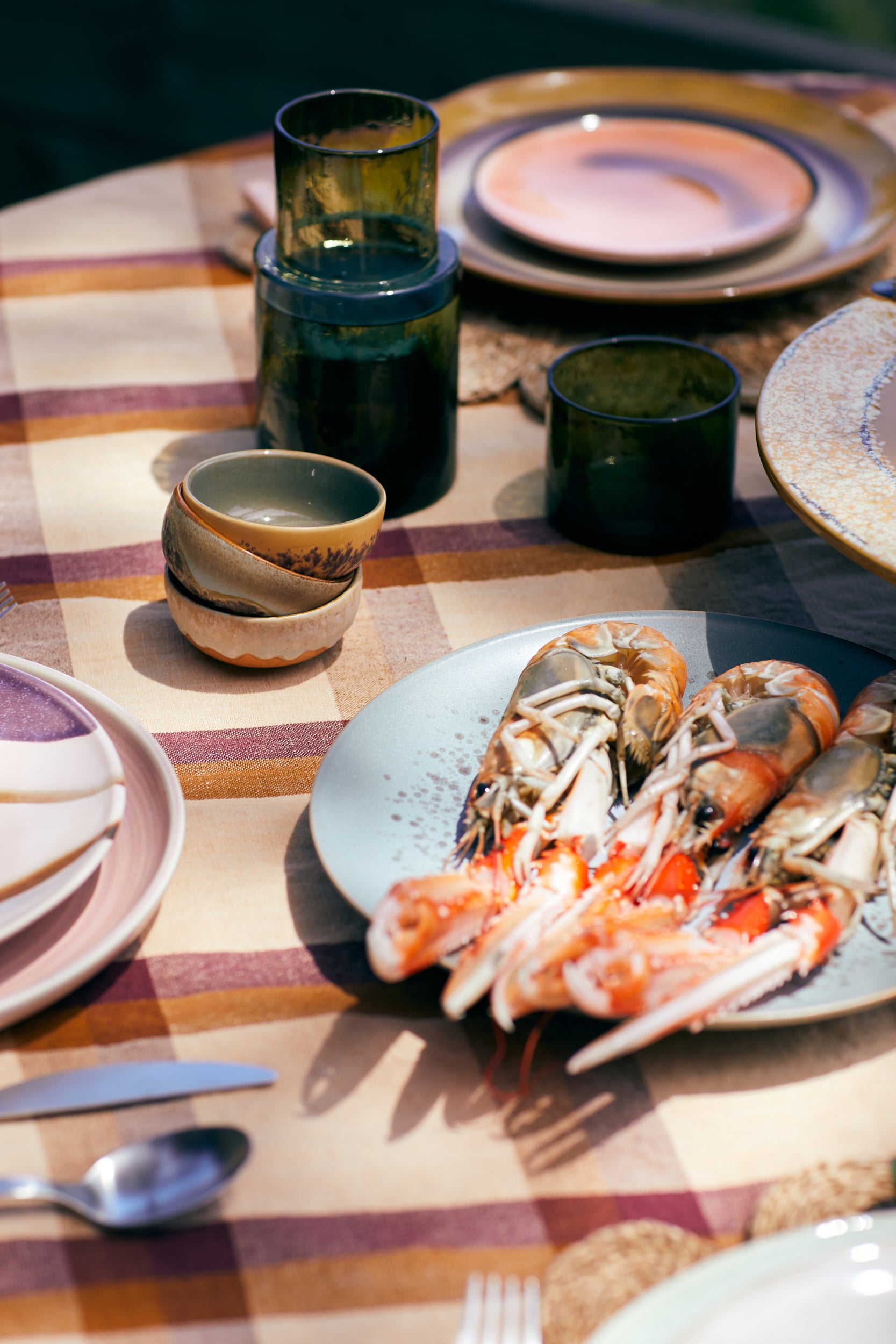 70s ceramics: XS bowls, marine (set of 4)