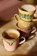 70s ceramics: americano mug blossom
