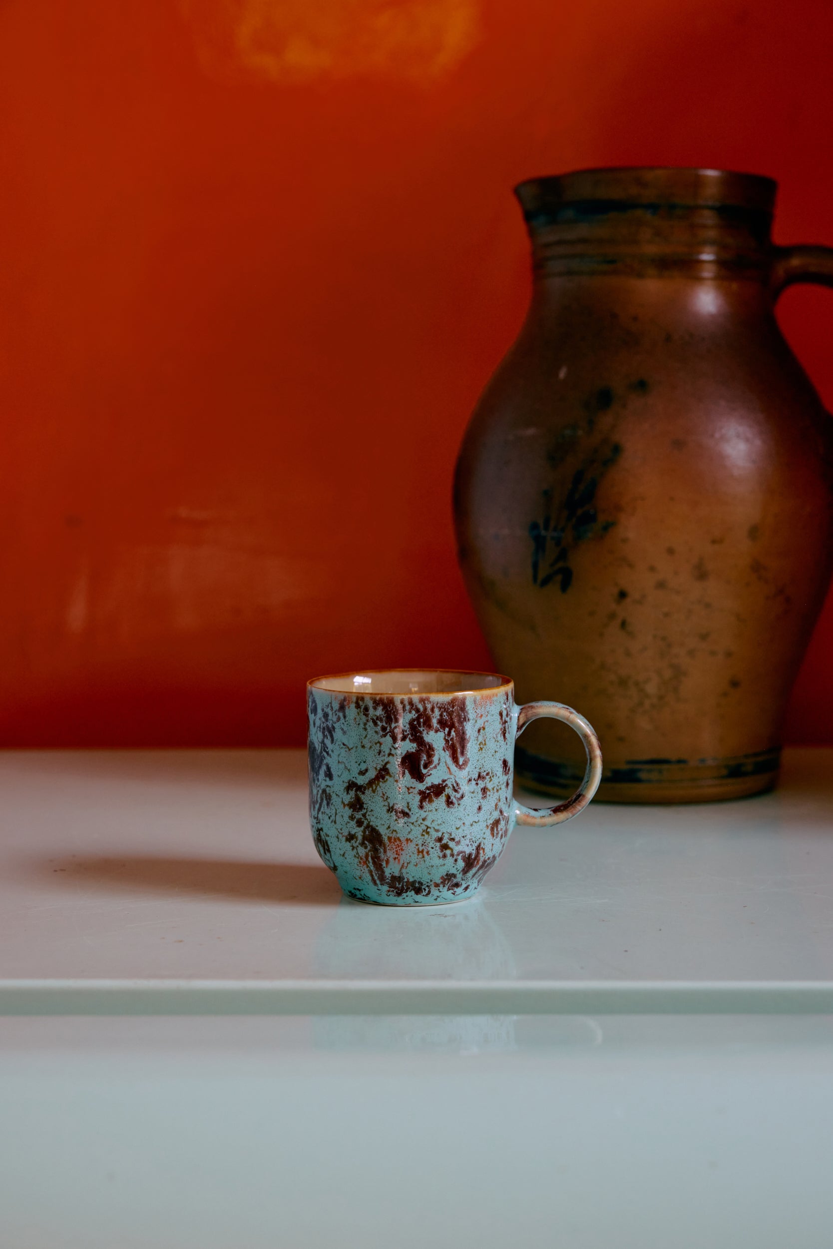 70s ceramics: café mug patina