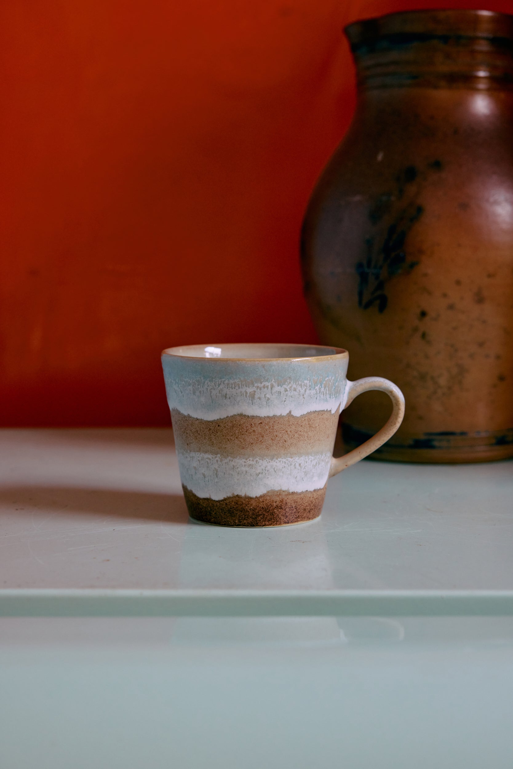 70s ceramics: cappuccino mug skyline