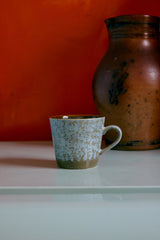 70s ceramics: cappuccino mug verdigris