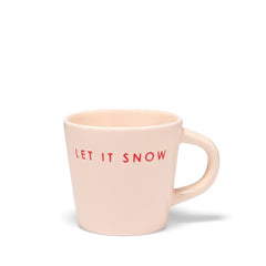 Ceramic espresso cup LET IT SNOW ecru 80ml