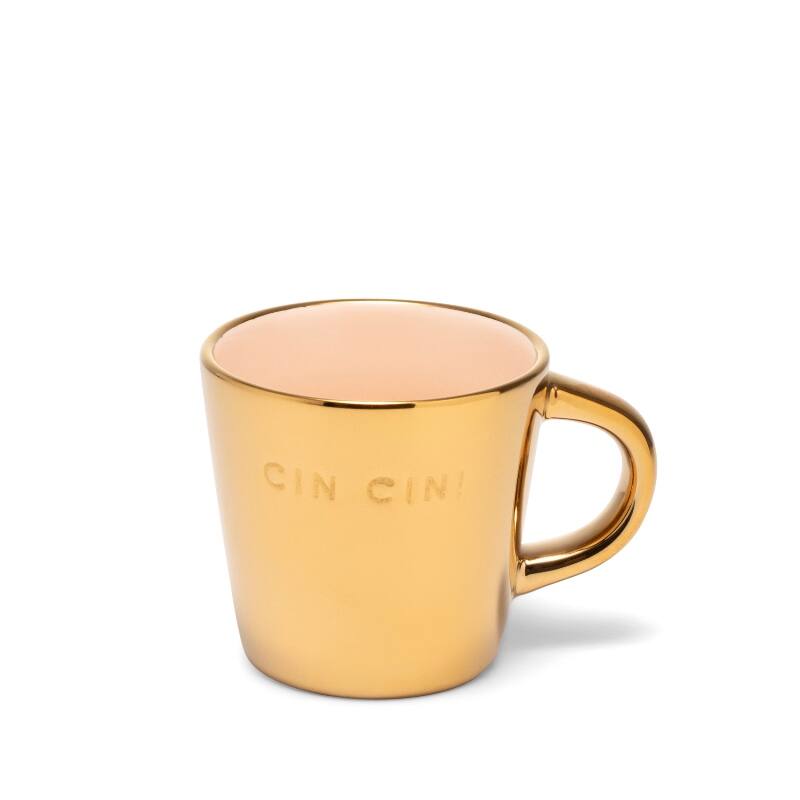 Ceramic espresso cup CIN CIN! gold ecru 80ml