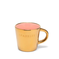 Ceramic espresso cup SPARKLES gold pink 80ml