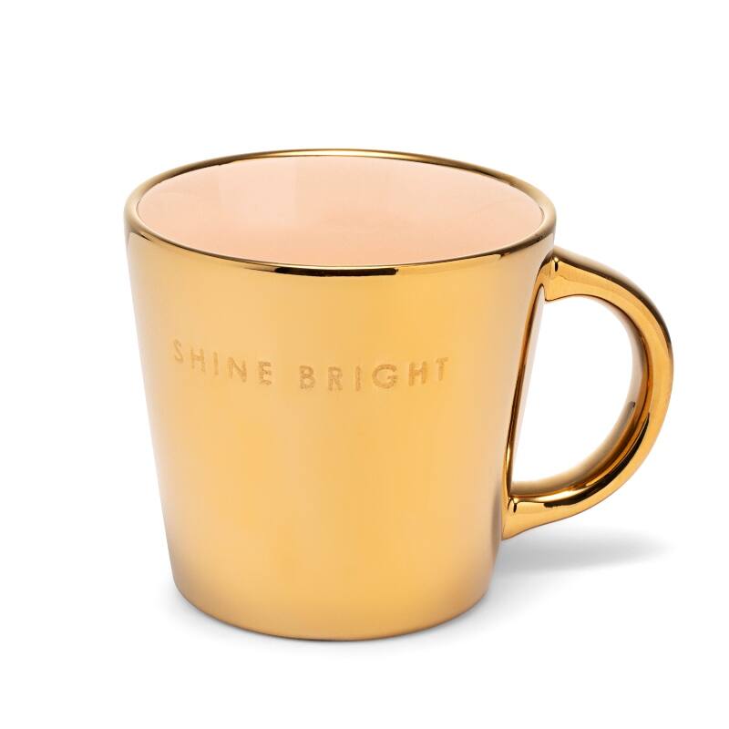 Ceramic cappuccino cup SHINE BRIGHT gold ecru 250m