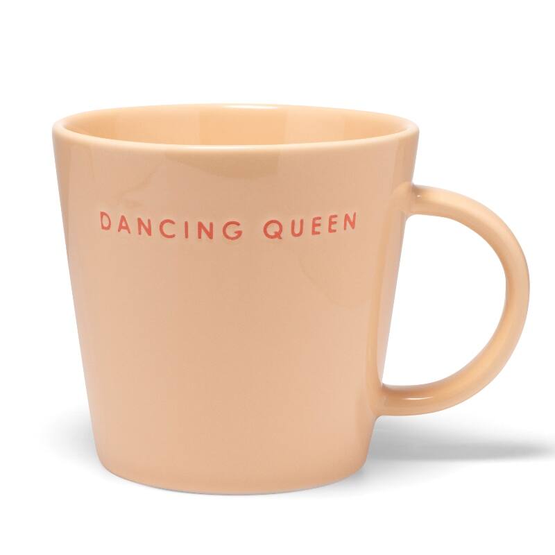 Ceramic tea cup DANCING QUEEN camel 350ml