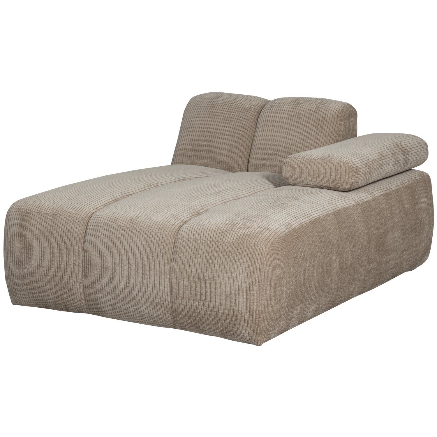 MOJO CHAISE LONGUE ELEMENT RECHTS RIBSTOF DONKERZAND