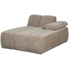 MOJO CHAISE LONGUE ELEMENT RECHTS RIBSTOF DONKERZAND