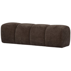 MOJO EETBANKJE 164 CM RIBSTOF BRUIN