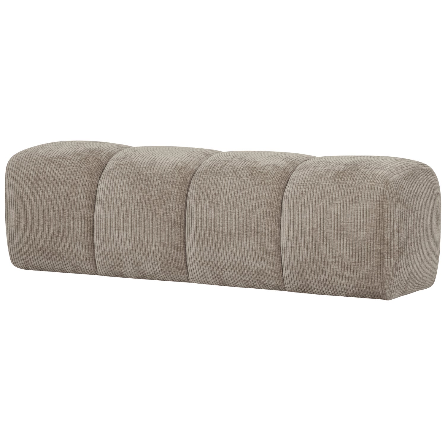 MOJO EETBANKJE 164 CM RIBSTOF DONKERZAND