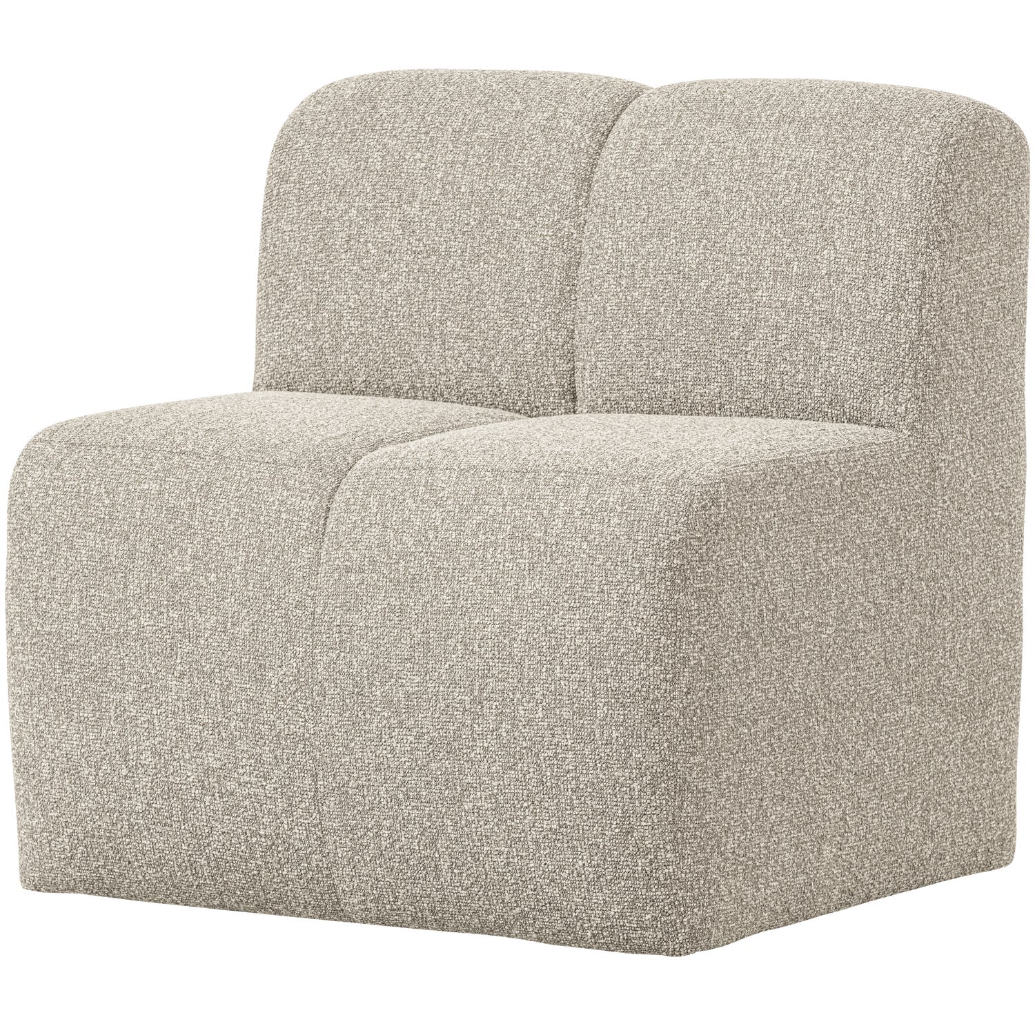 MOJO EETBANKJE 84 CM MET RUGLEUNING BOUCLÉ BEIGE MELANGE