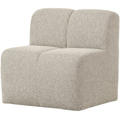 MOJO EETBANKJE 84 CM MET RUGLEUNING BOUCLÉ BEIGE MELANGE