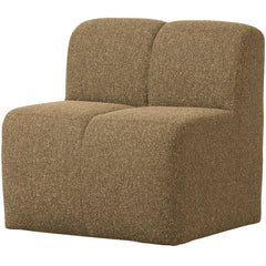 MOJO EETBANKJE 84CM MET RUGLEUNING BOUCLÉ GEEL/BRUIN MELANGE