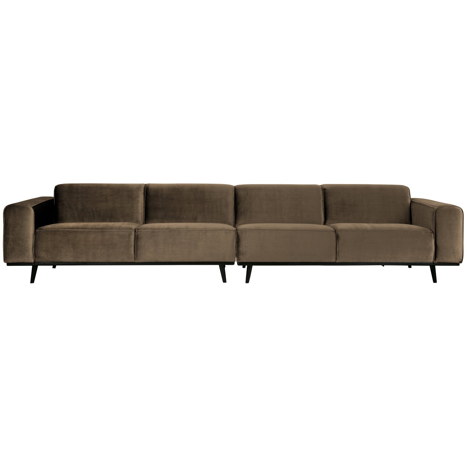 STATEMENT XL 4-ZITS BANK 372 CM FLUWEEL TAUPE