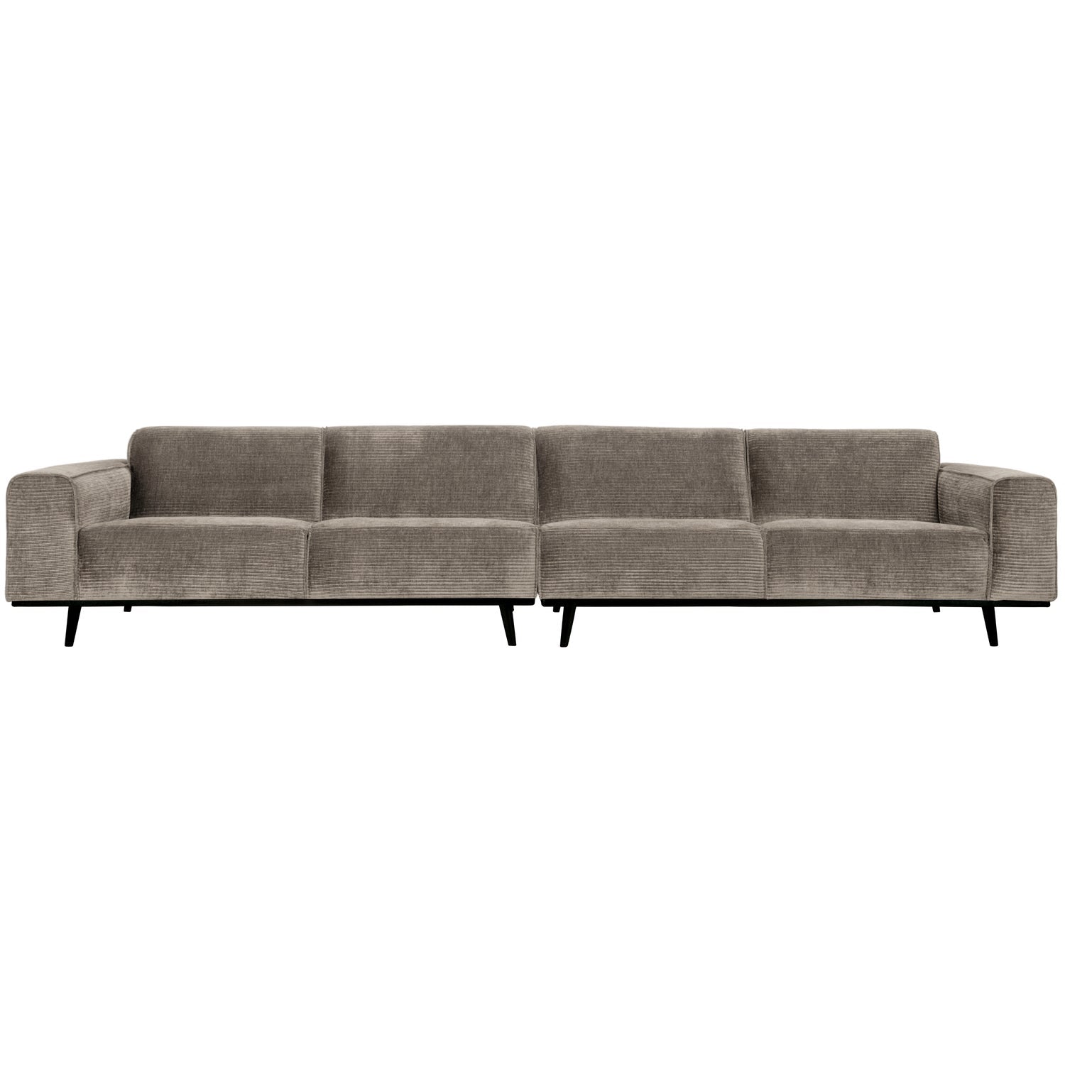 STATEMENT XL 4-ZITS BANK 372 CM PLATTE BREDE RIB CLAY