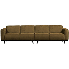 STATEMENT 4-ZITS BANK 280 CM STRUCTURE VELVET BRASS