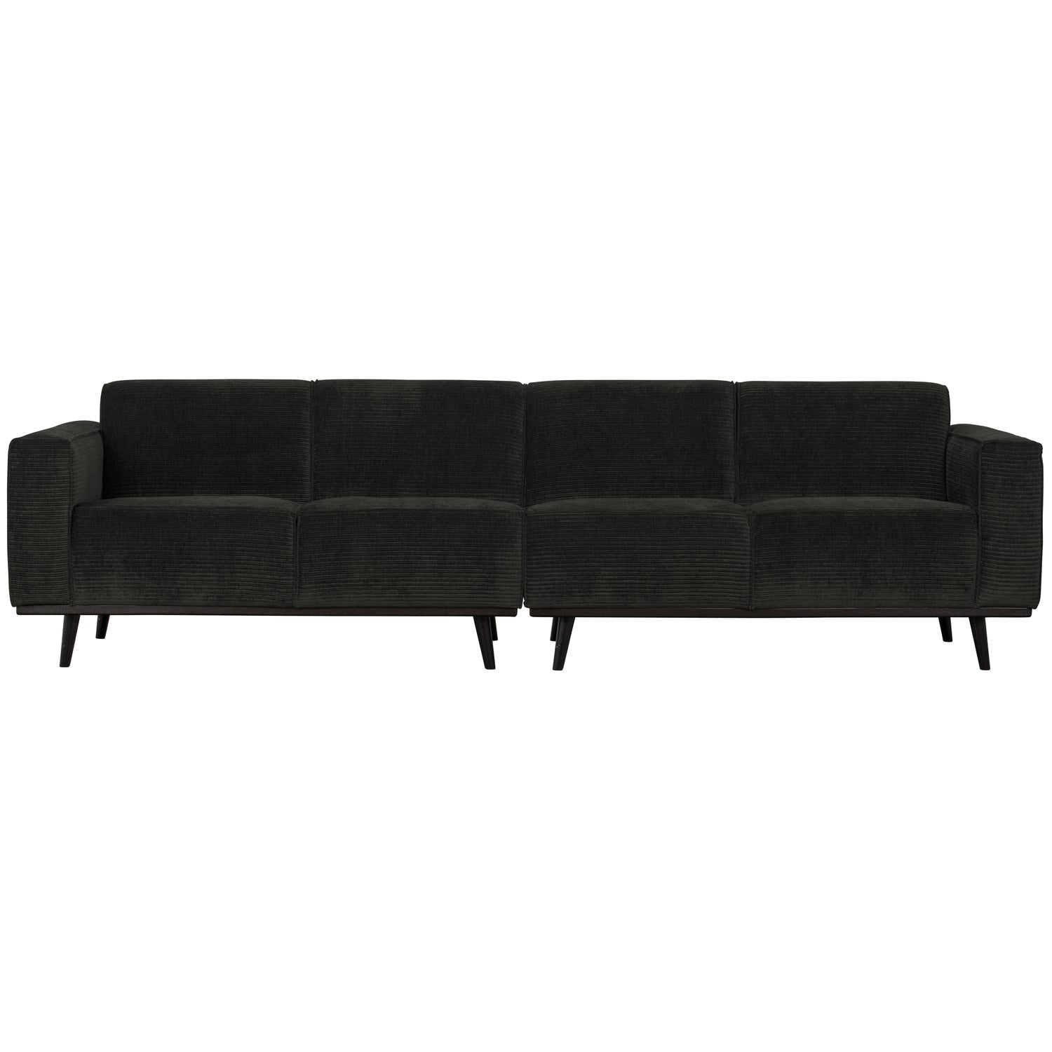 STATEMENT 4-ZITS BANK 280 CM PLATTE BREDE RIB GRAPHITE