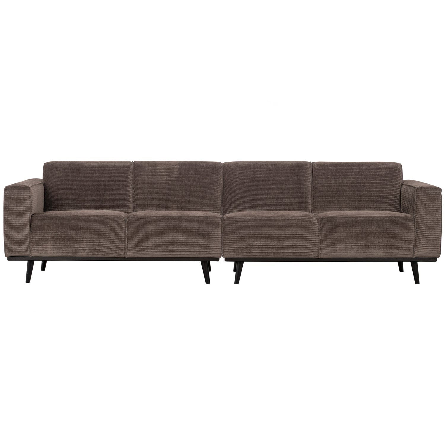 STATEMENT 4-ZITS BANK 280 CM PLATTE BREDE RIB TAUPE