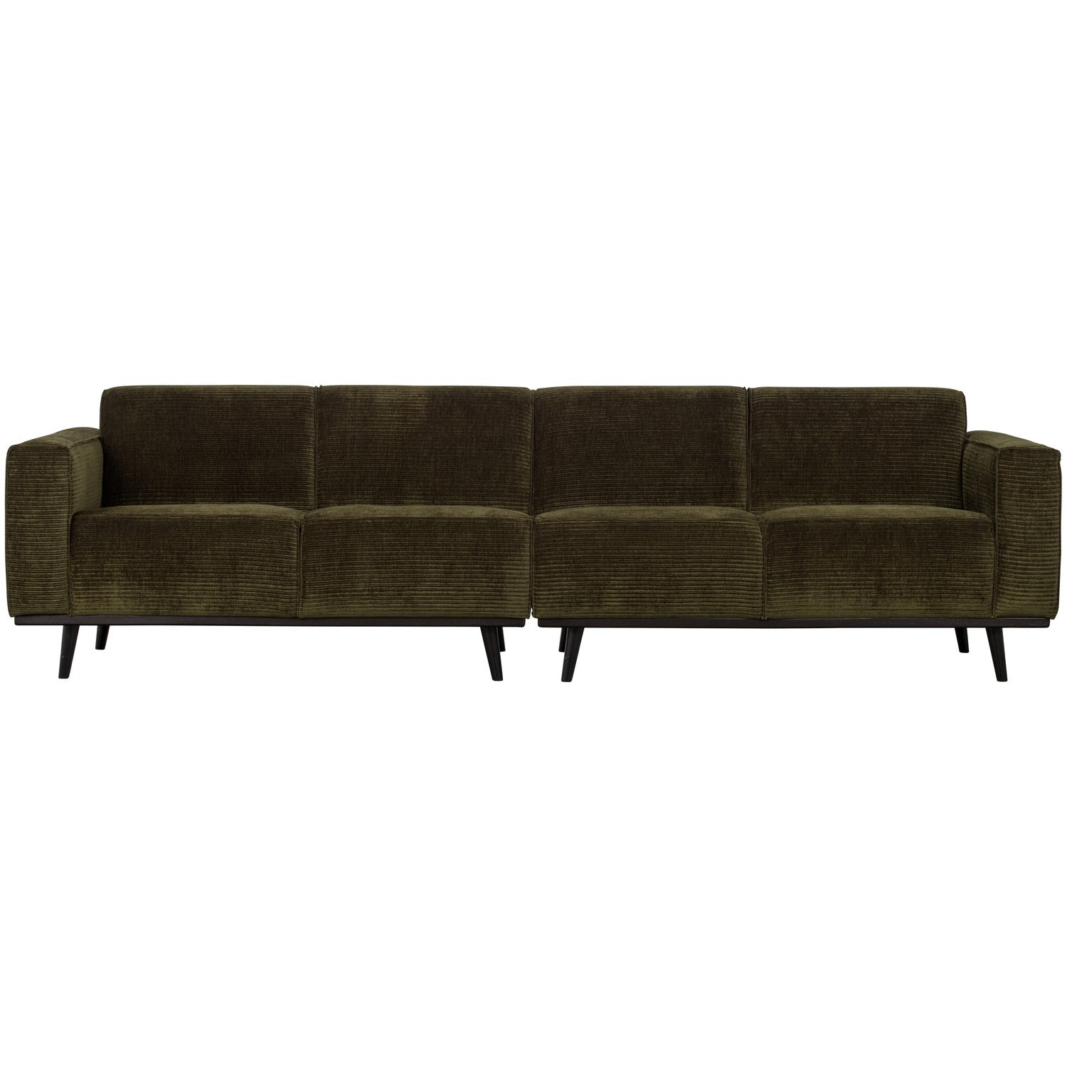 STATEMENT 4-ZITS BANK 280 CM PLATTE BREDE RIB WARM GROEN