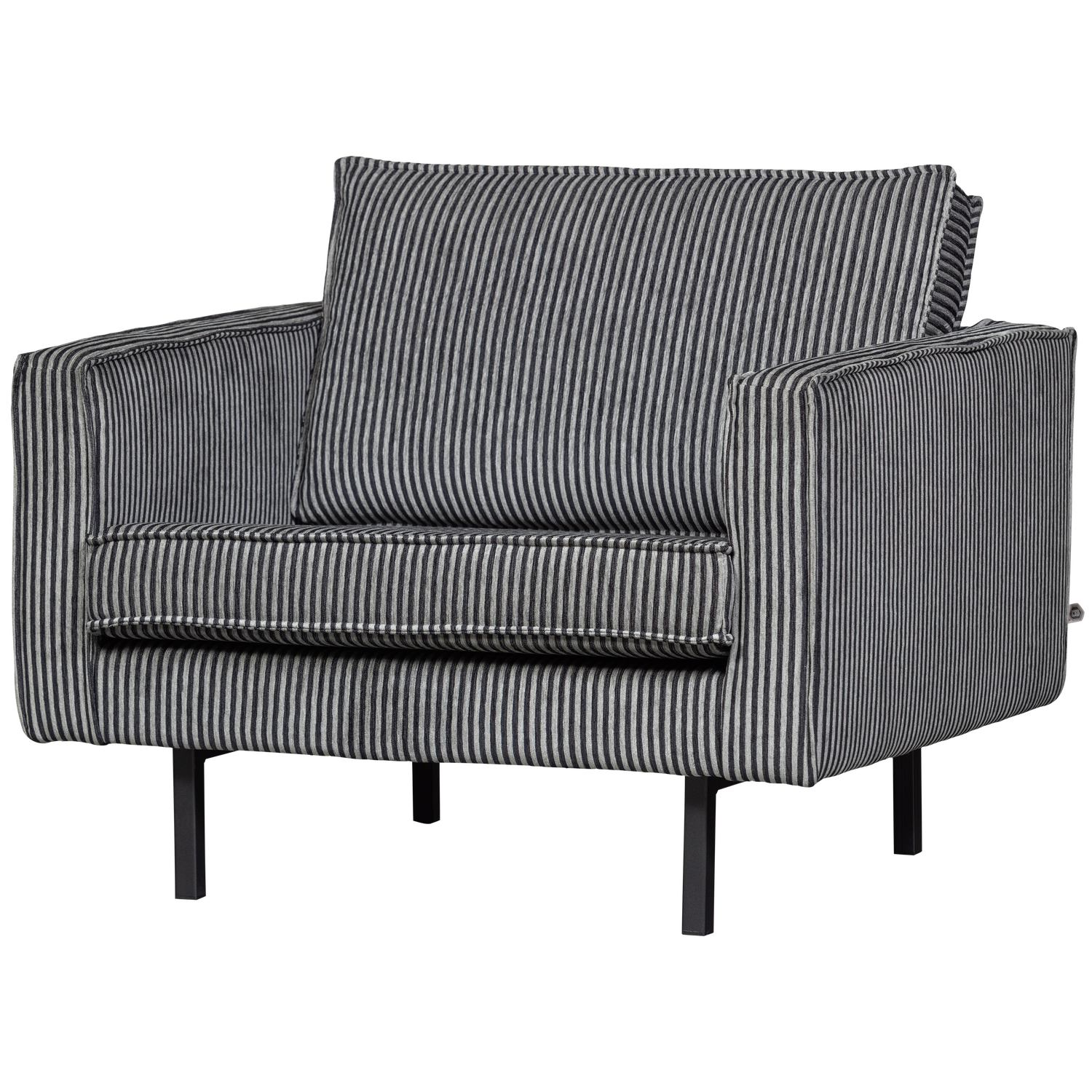 RODEO-FAUTEUIL-STREEP-ZWART/GRIJS