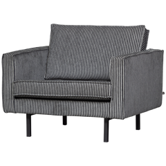 RODEO-FAUTEUIL-STREEP-ZWART/GRIJS