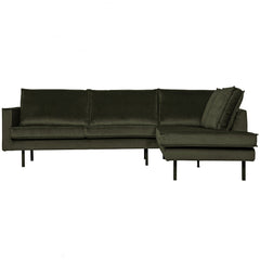 RODEO-HOEKBANK-RECHTS-VELVET-DARK-GREEN-HUNTER
