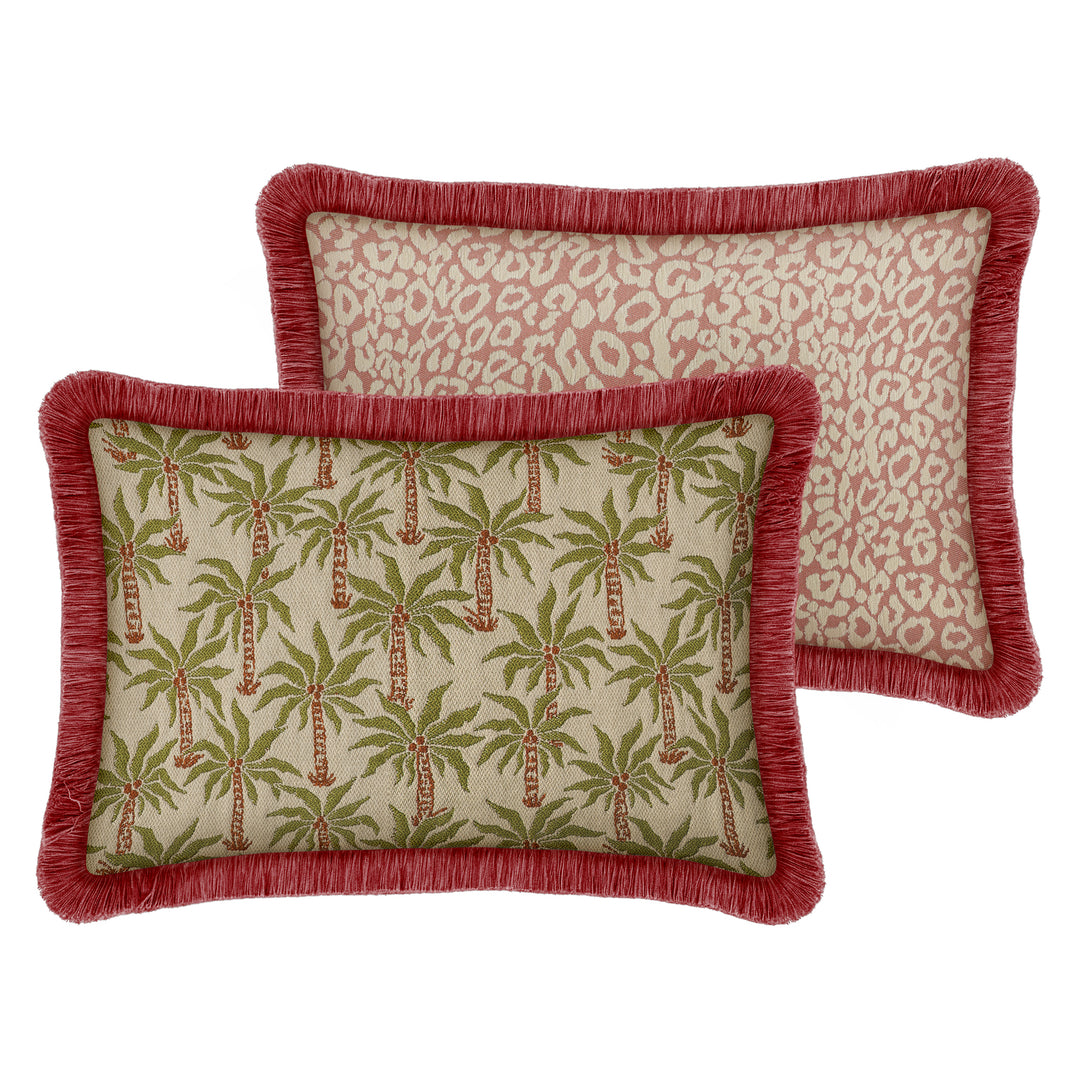 Dubbelzijdig Kussen Laura Olijf & Spice x Maya Roze & Ecru 50x30cm