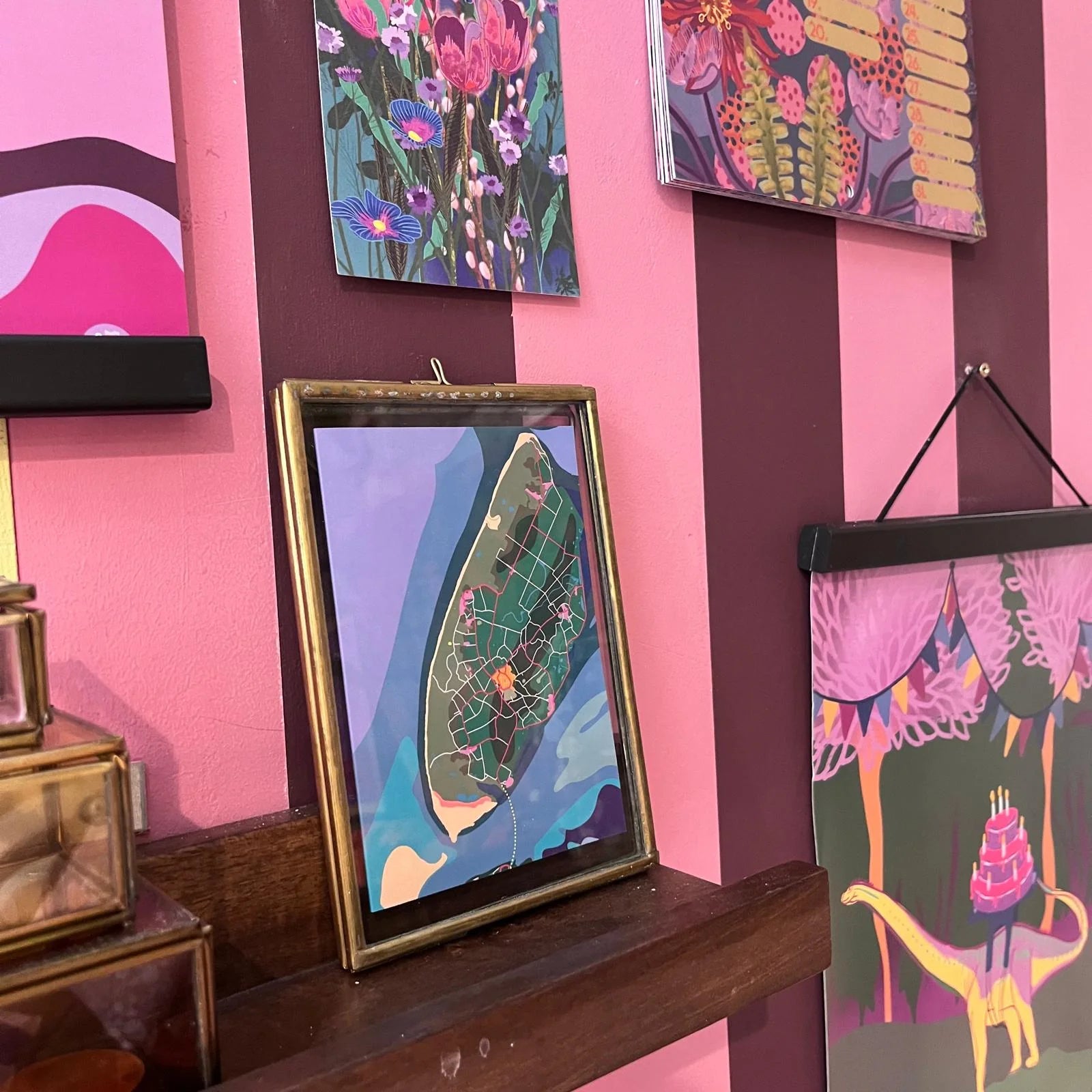 Texel blauw - A6 postkaart