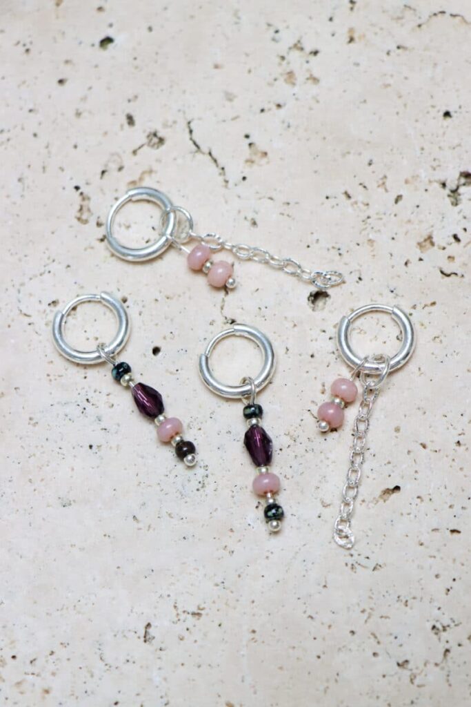 Label Kiki - Golden sand hoop silver