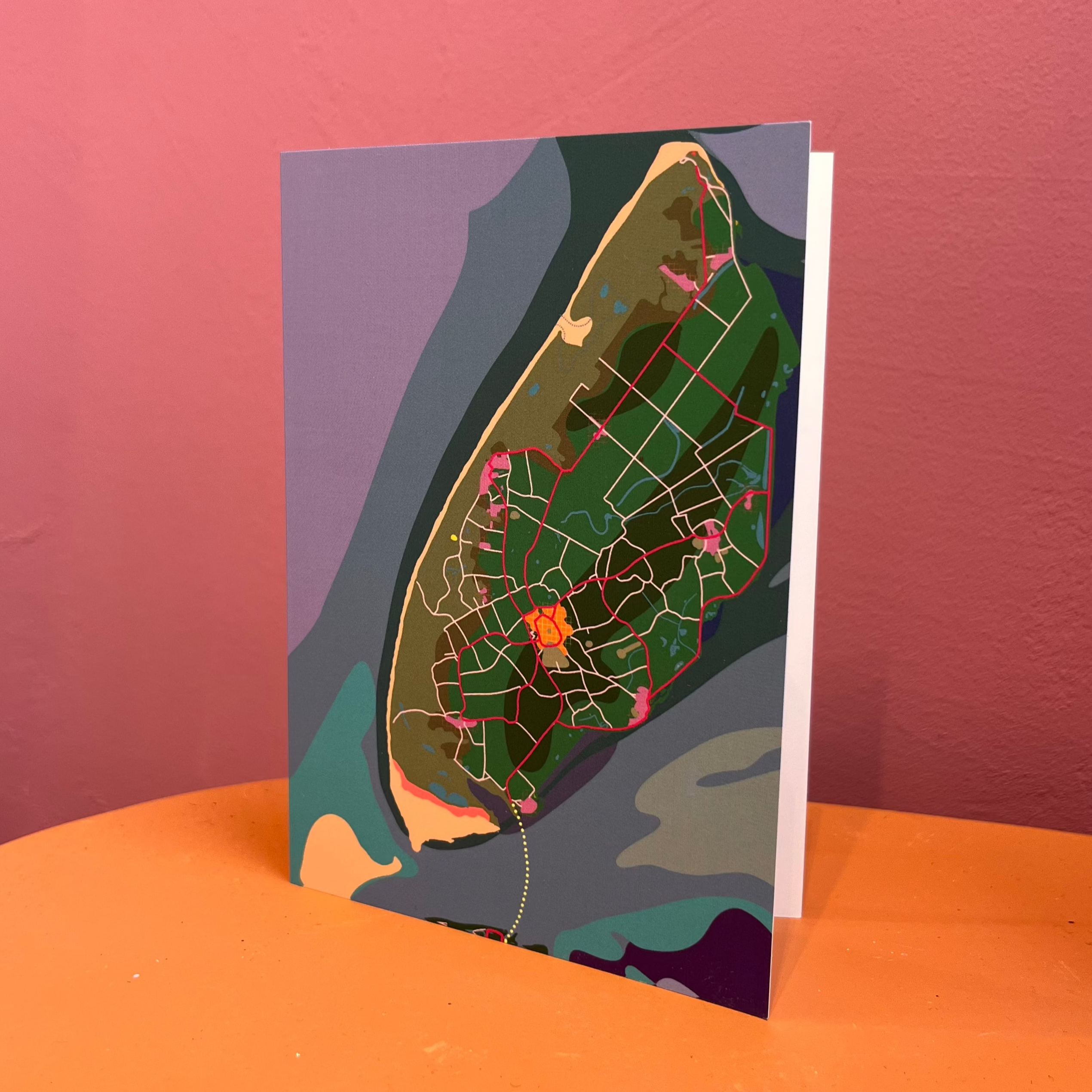 Texel blauw - A6 postkaart