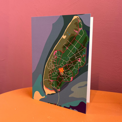 Texel blauw - A6 postkaart