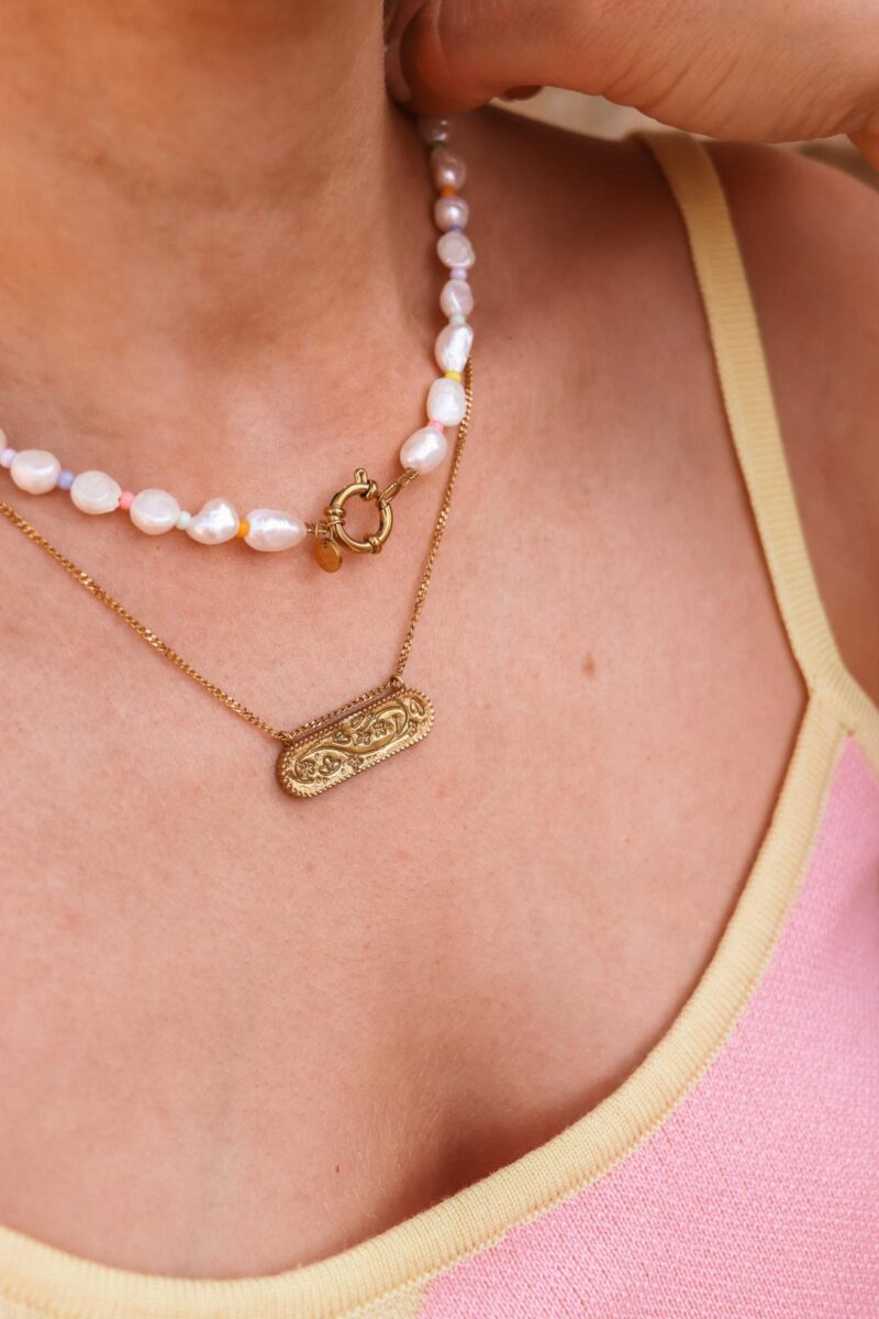 label kiki - Flower market necklace gold