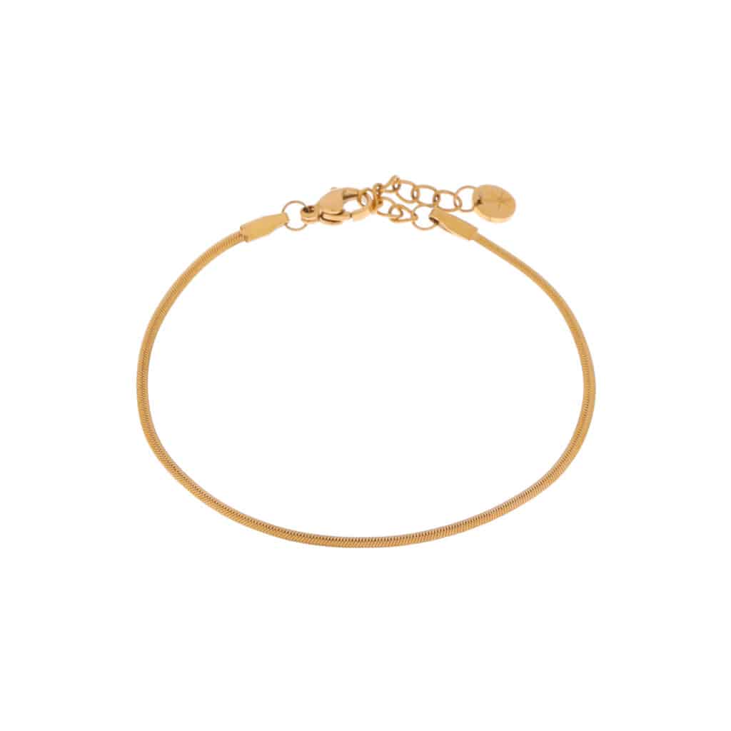 Label Kiki -Baby smooth snake bracelet gold