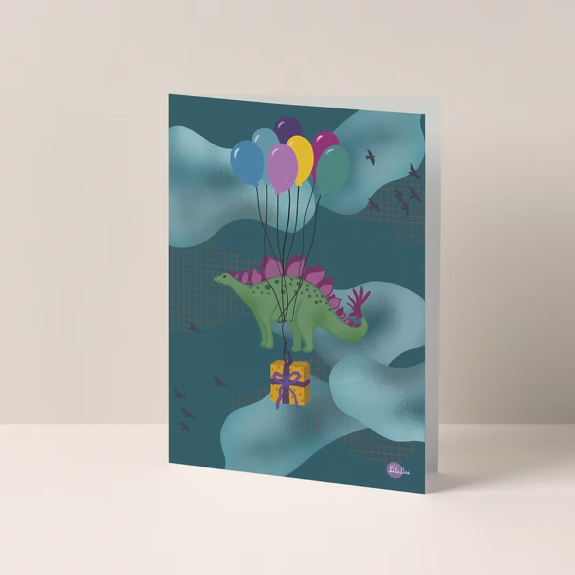 Dino Ballon - A6 postkaart