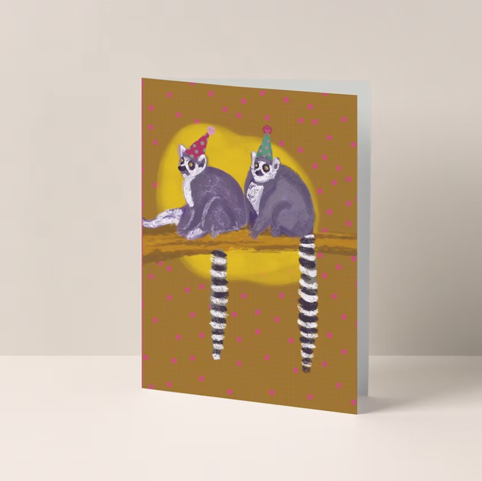 Feestaap - A6 postkaart