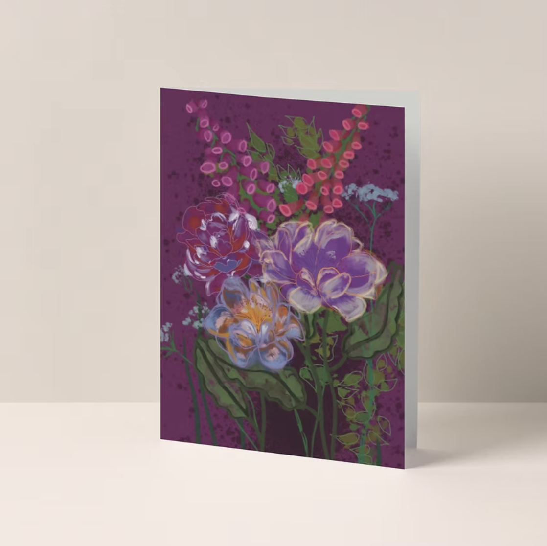 Dreamy Flowers Pink - A6 postkaart