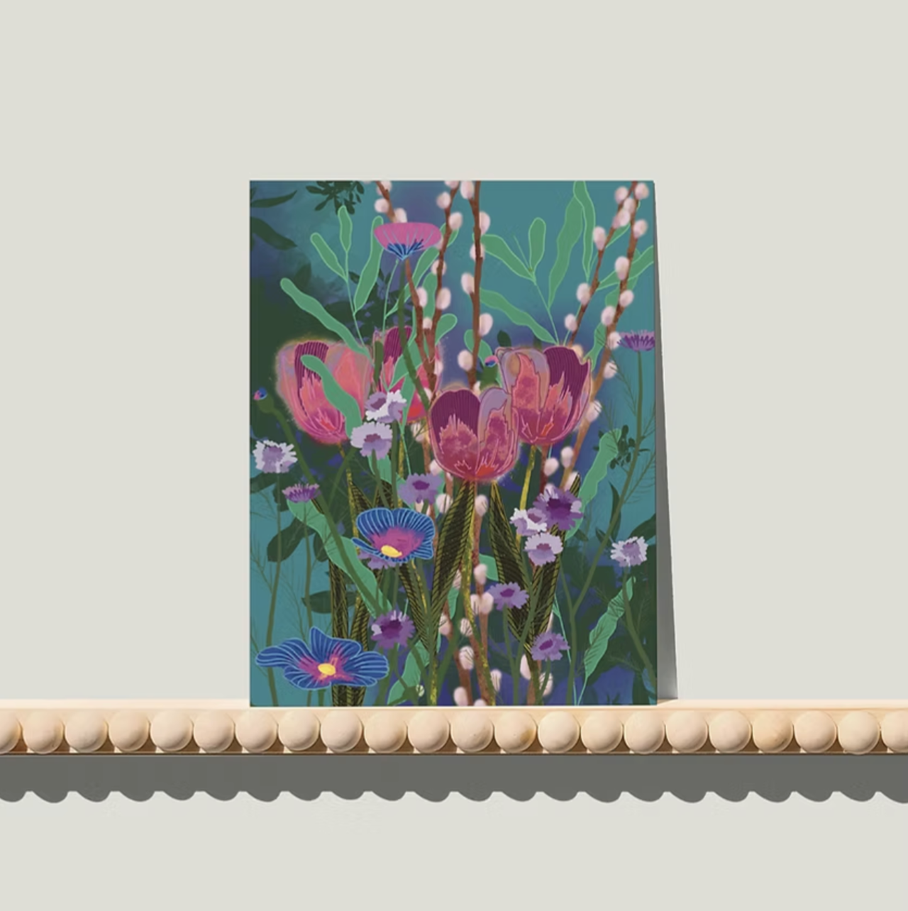 Tulp Petrol - A6 postkaart