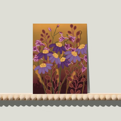 Persian Daisy Oker - A6 postkaart