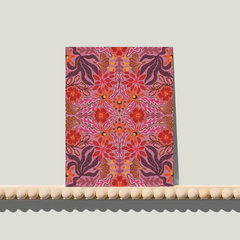 Mirror bloom Pink - A6 postkaart