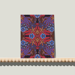 Mirror bloom Blue - A6 postkaart