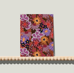 Joyfull Flowers Pink - A6 postkaart