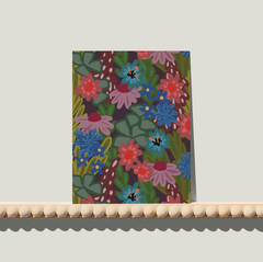 Joyfull Flowers Blue - A6 postkaart