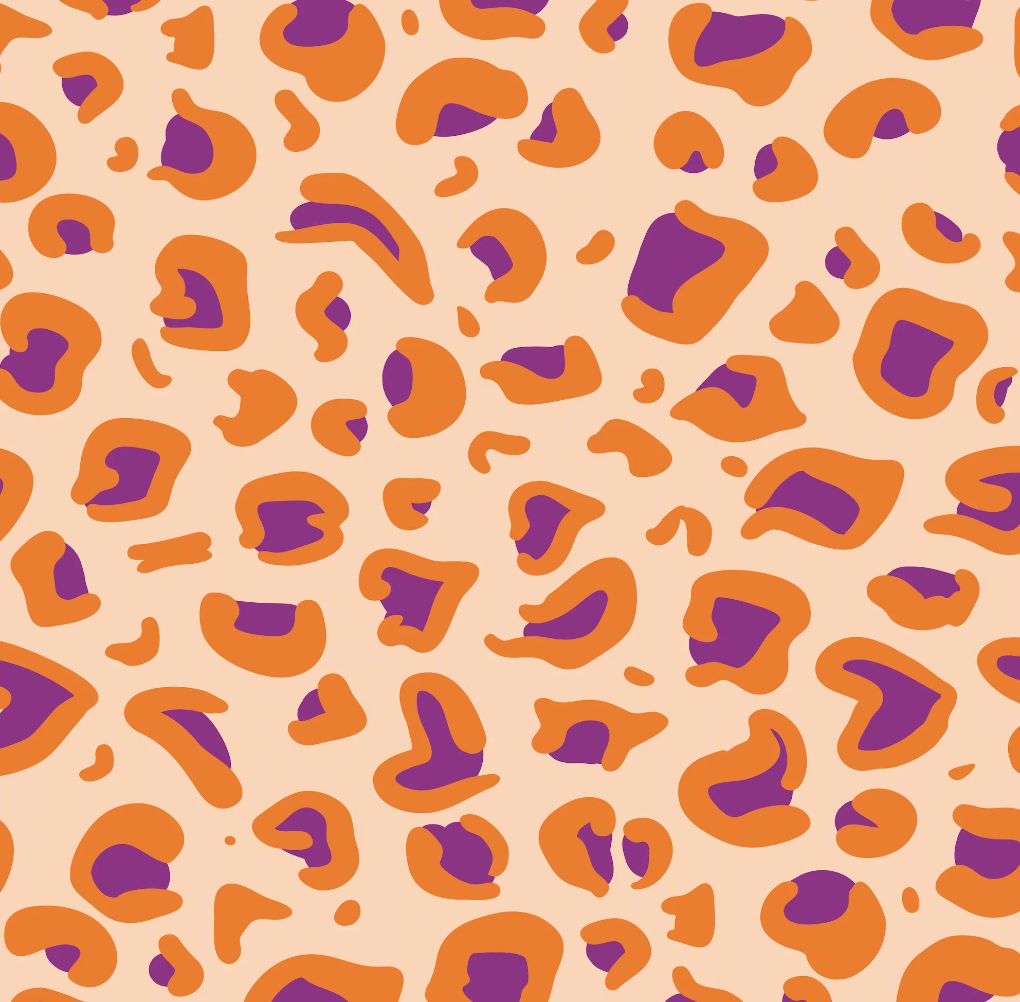 Keukendoek/handdoek - Tangerine Leopard